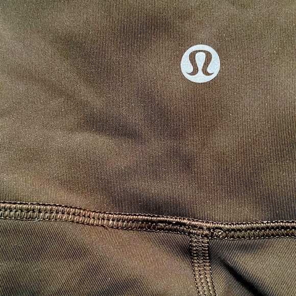 Olive Green Lululemon Crop Tights 21” - Picture 2 of 4